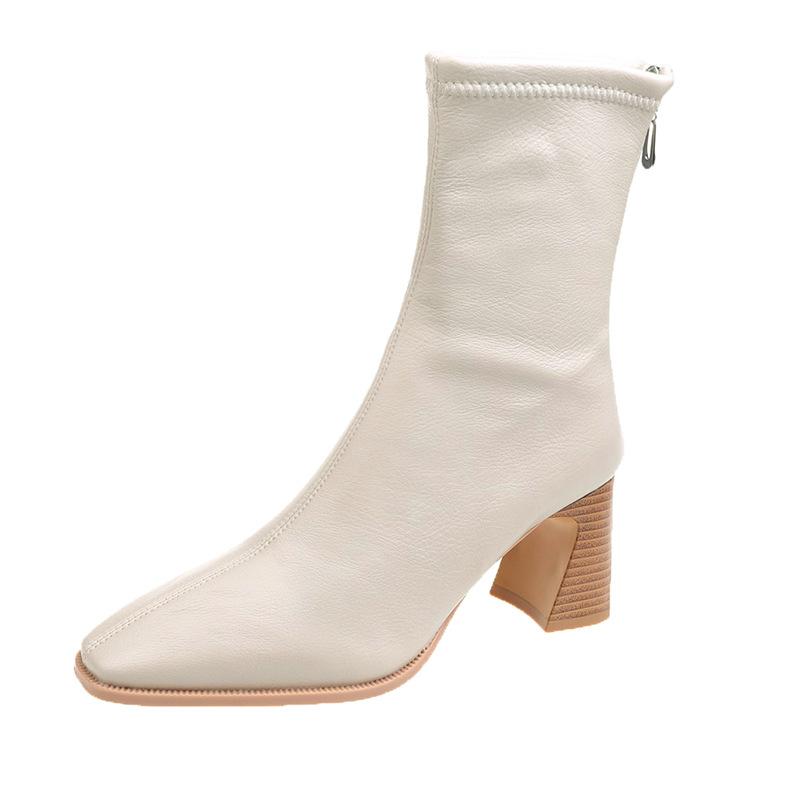 

Осень и зима новые сексуальные ботильоны с квадратным носком, эластичные, тонкие, темпераментные, на высоком каблуке, женские ботильоны, женские рыцарские сапоги из лакированной кожи 40