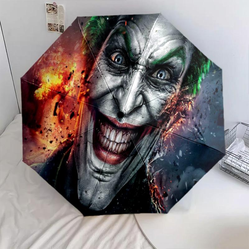 1PC Joker's Transformation Automatic Umbrella - Suitable Travel Outdoor Portable Umbrella Birthday Gift Daily Essentials