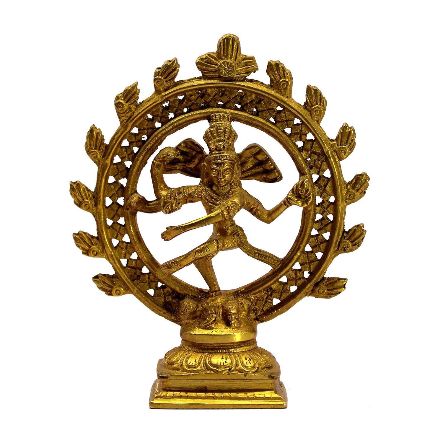 

Латунная статуэтка Натараджа Идол Скульптура Шива - Натарадж Бог Танца Натараджан золотистый