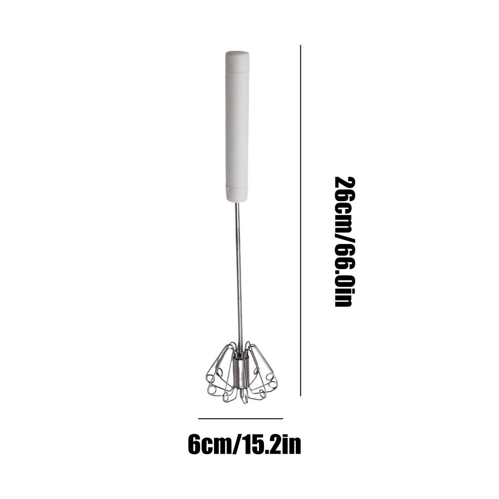 Kitchen Whisk Stainless Steel Egg Whisk Mixer Stirrer Milk Frother Handheld Beating Whisking Tools For Coffee Milk Baking белый