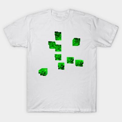 Camiseta Mujer Mineral Esmeralda Impresión 3D Harajuku Kawaii Verano Manga Corta Top Femenino