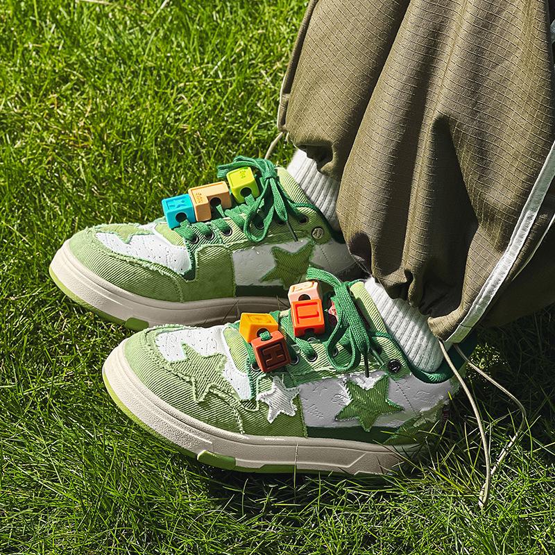 Fashion Men Shoes Sneakers Fashion Women Shoes Mixed Color Lace Up Couple Skateboard Design Comfortable Casual Outdoor Shoes For Male