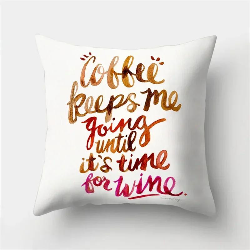 Tropical  Letter Flower Plant Polyester Pillowcase Sofa Living Room Home Decoration Car Waist Cushion Cover