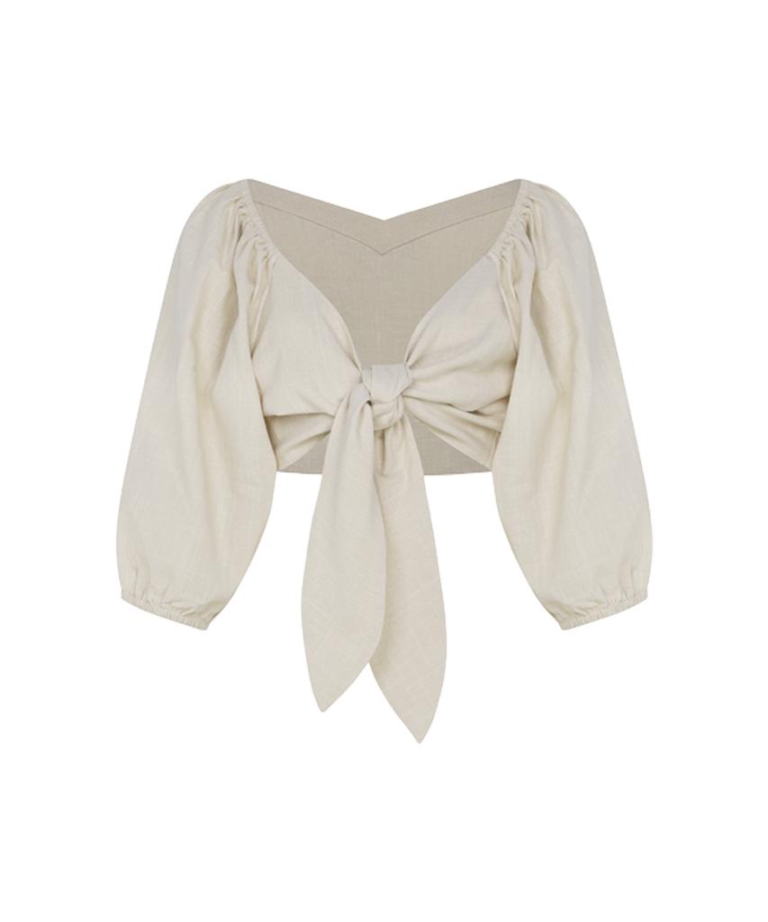 Soltipeullawo Bolero Simple Blouse Beige