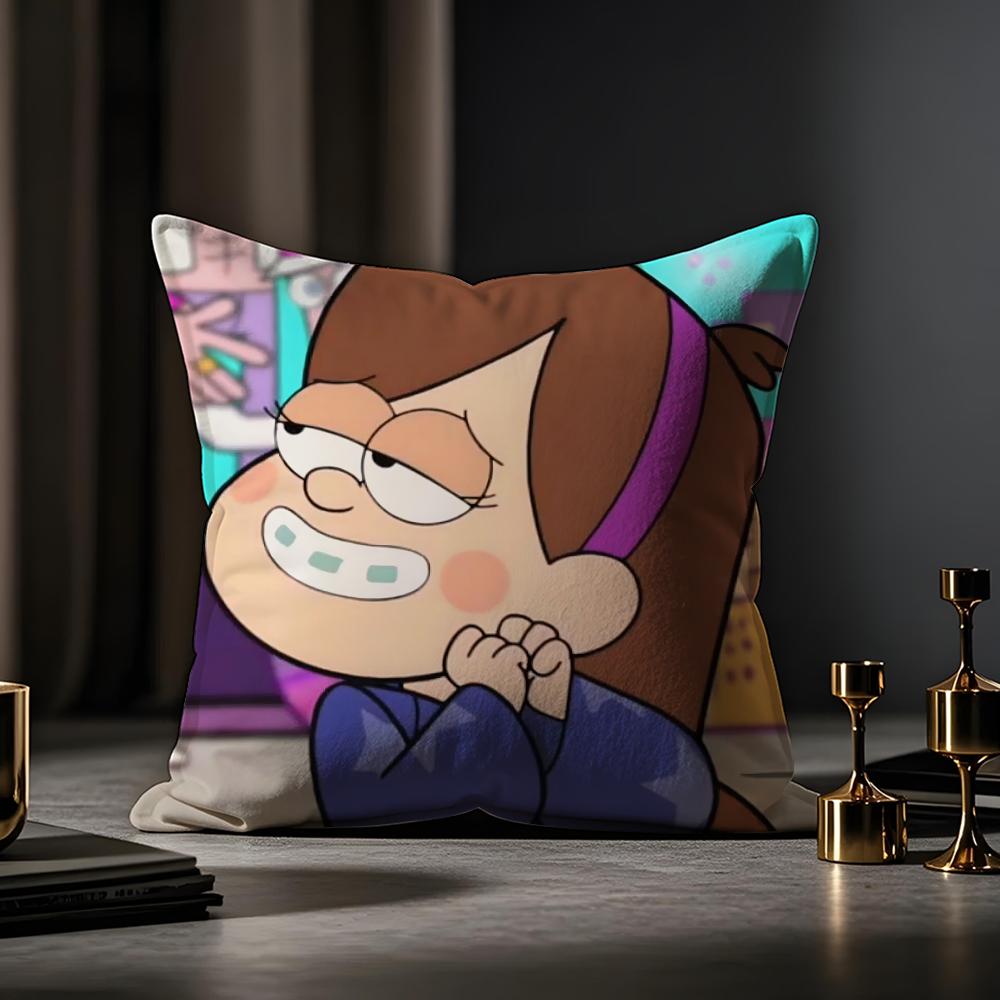 Husa de perna Gravity Falls Husa de perna anti-acarieni Fermoar ascuns Pluș scurt mătăsos Husa de perna pentru canapea