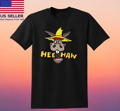 Hee Haw Donkey Country TV Show Men's Black Size S-5XL