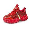 Shoes Sneakers Women Spring New 2025 Fashion Sequined Cloth Bling Breathable Round Toe Leisure Chunky Women Shoes Tenis Feminino