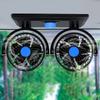 Doppelkopf USB-Ventilator für Armaturenbrett Auto ABS 360 Grad drehbarer tragbarer Fahrzeugkühlventilator für Wohnmobil