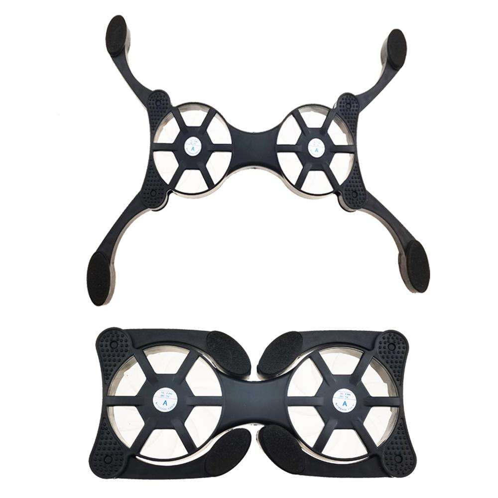 NB008 Foldable Laptop Cooling Pad 2 Fans Adjustable Notebook Stand Portable Computer Riser A