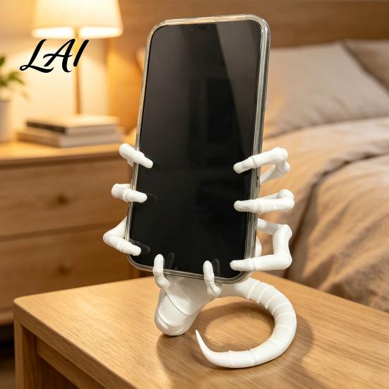 Stable Smartphone Mount Sci-Fi Horror Theme Phone Holder 3D Printed Unique Desk Ornament Hands Free Viewing Stand Creative PLA for Home And