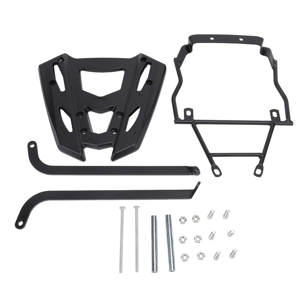 Motorcycle Tail Cargo Bracket Replacement for NVX155 Black Matte Finish with Polished Sandblasting for Extended Hollow Design for Extra Storage Space