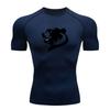 Men's Compression Quick Dry Workout T-Shirt, Stylish Black B