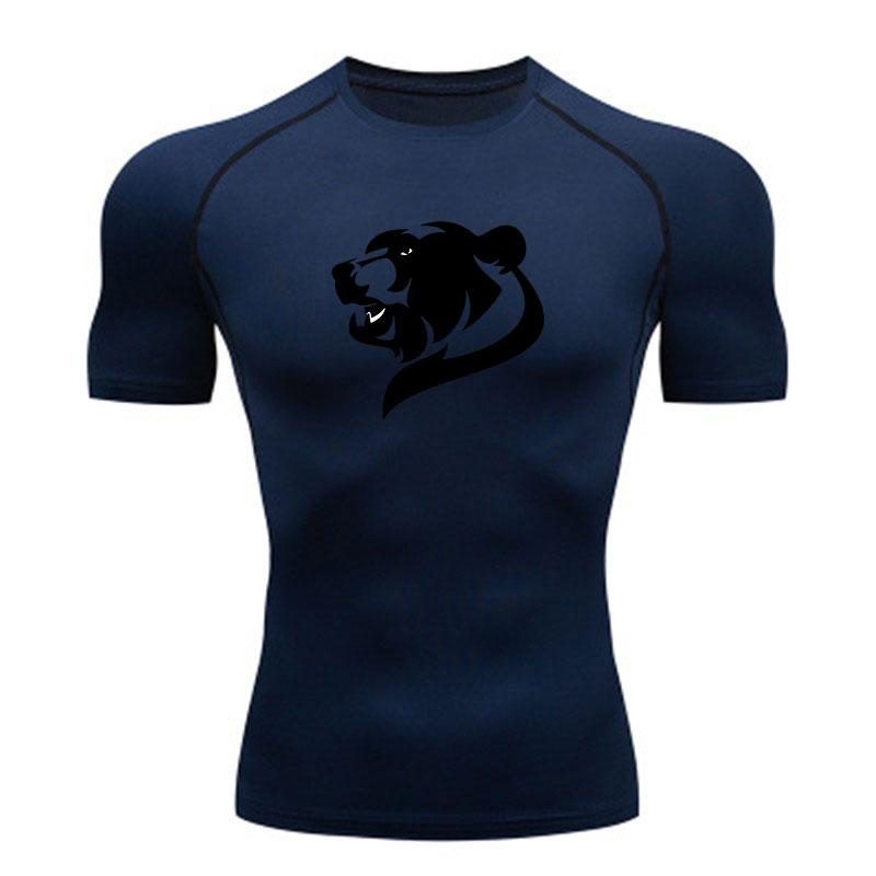 Men's Compression Quick Dry Workout T-Shirt, Stylish Black B
