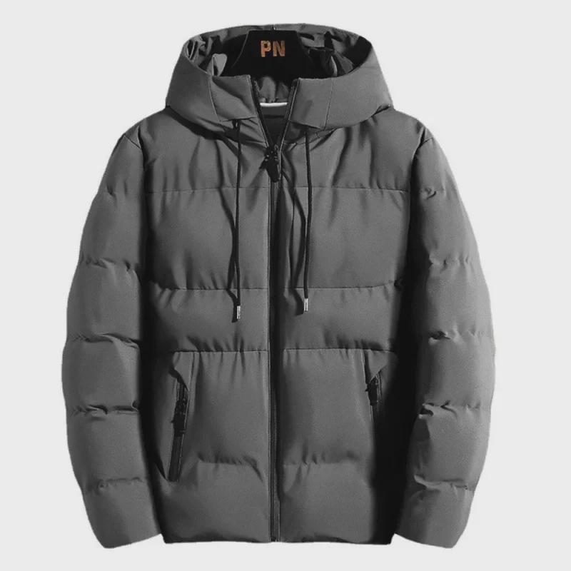 Men's Hooded Winter Sports Jacket - Windproof, Warm, Trendy, Cotton-Padded Short Coat