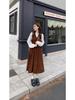 Women's Corduroy Vest & Dress Set: Spring/Autumn Sweet Long Sleeve Shirt Two-Piece Collection