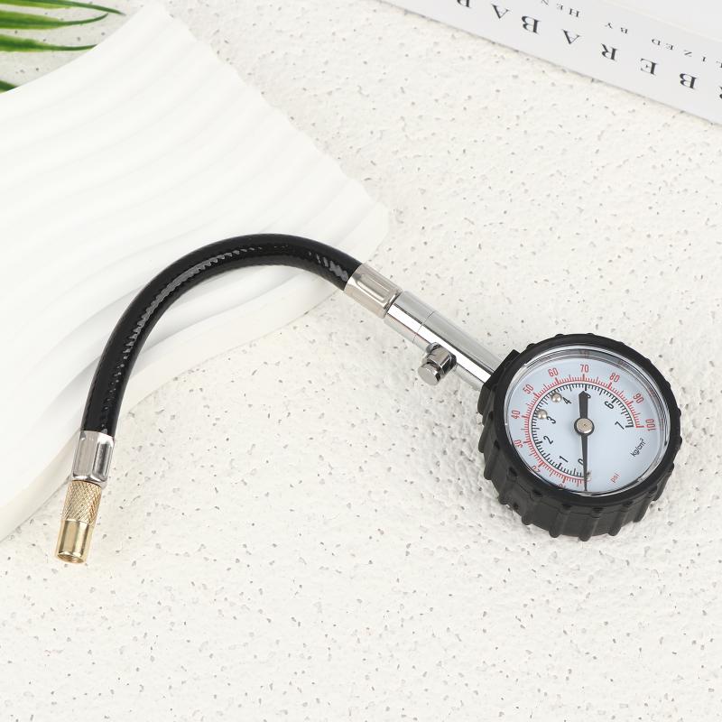 High Precision 100Psi Car Tyre Pressure Gauge Long Hose Tire Meter Detector For Auto Motorcycle Truck Tire Air Pressure Tester