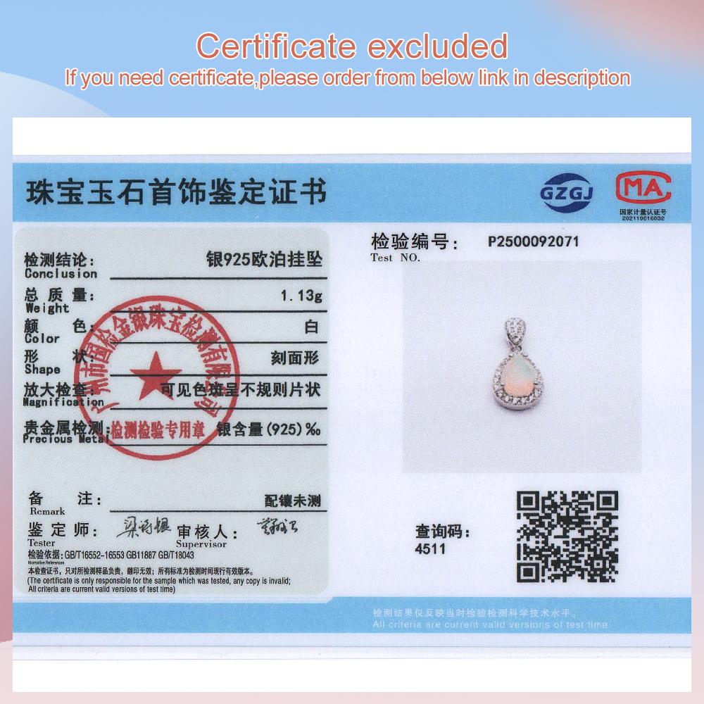Real S925 silver with natural ethiopia opal gemstones fine jewelry pear shape classic design for women daily wear nice gift