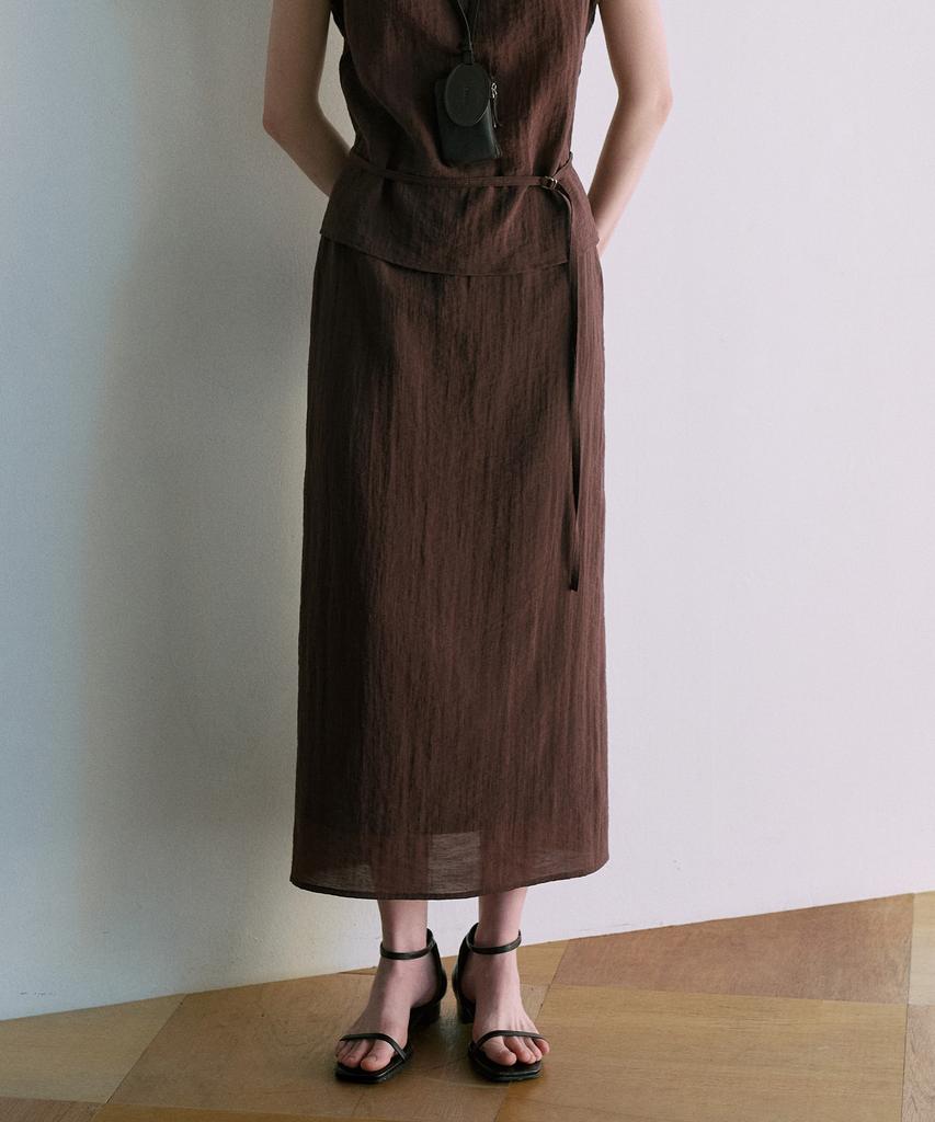 Lamerei Linkle Sheer H-Line Maxi Skirt[Lmbfspsk413]-2Color