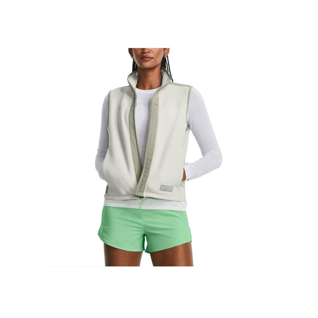 Under Armour Microfleece Maxx Color Block Outdoor Sports Vest Women Vest Green 1379921-502