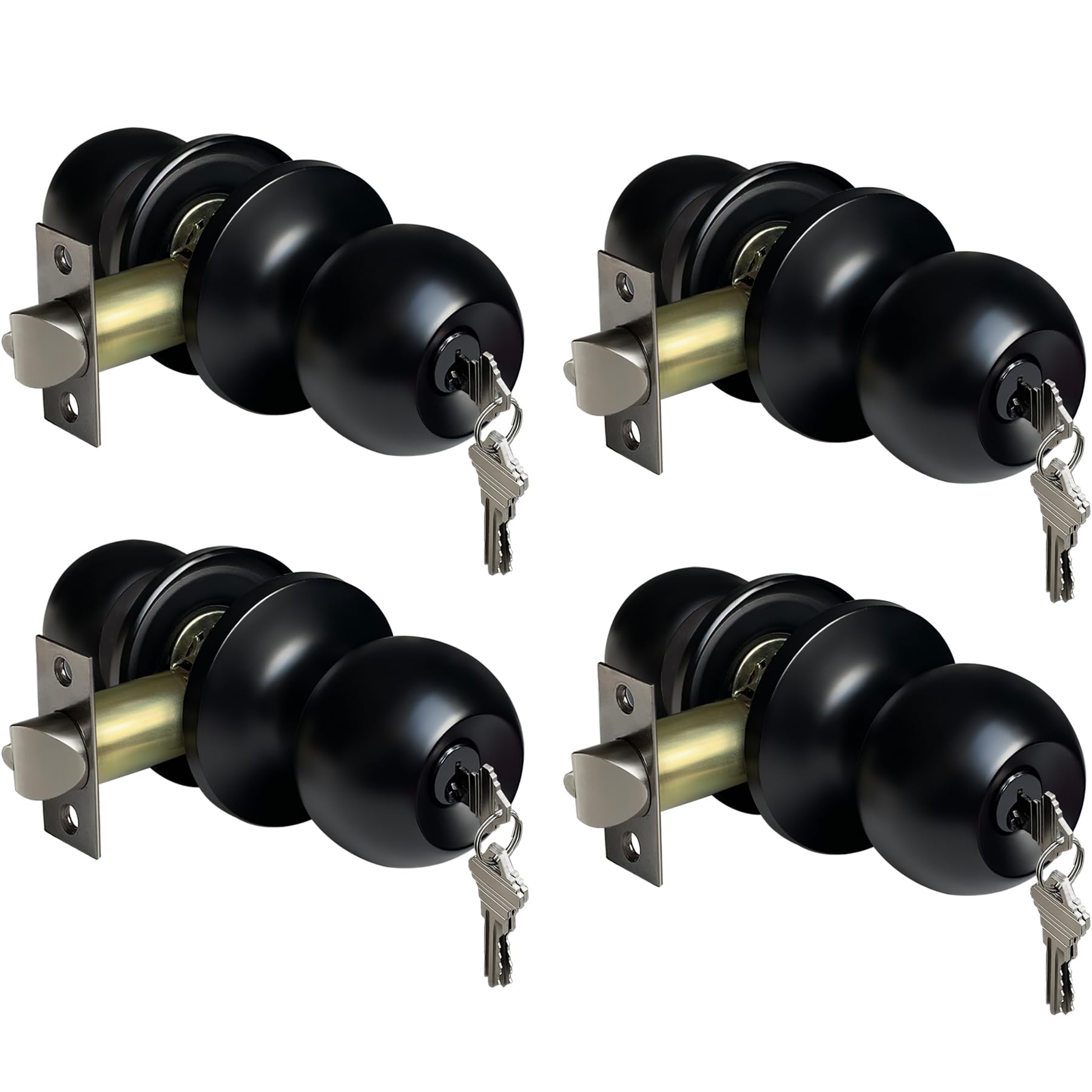 BESTTEN Keyed Entry Door Knob, Heavy