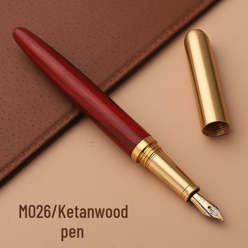 Retro Bamboo & Metal Pen: High-End Ballpoint, Fountain, Signature for Business or Graduation Gifts