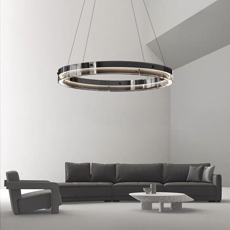 OEING Flat Glass Living Room Pendant Light