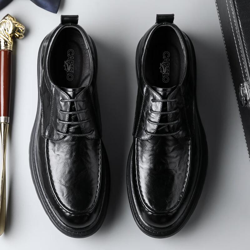 CARTELO Men's British Style Formal Business Derby Shoes