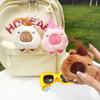 Entzückender Capybara Plüsch Schlüsselanhänger mit Quietschgeräusch für Taschen und Schlüssel Quietschendes Tier Schlüsselanhänger Anhänger Handy Dekoration