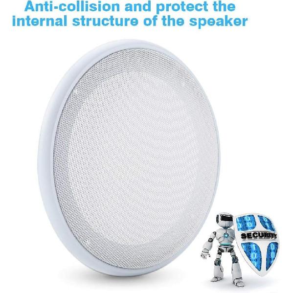 Speaker Grille, 2PCS in-Ceiling 8'' Speaker Grille,Home Speaker Cover, Dynamic Built-in Audio, for Humid Indoor/Enclosed