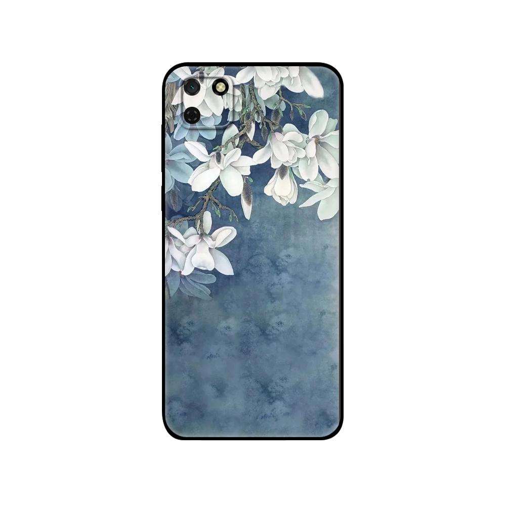 Black Tpu Case For Huawei Y9S Y6S Y8S Y5P Y7P Y8P Case For Huawei Y5 Lite Prime 2018 Y6 2019 Cover Orchid Flowers Colorfu