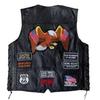 Vestă Harley+vestă de piele+jachetă de costum pentru bărbați+vestă de piele curată antivânt