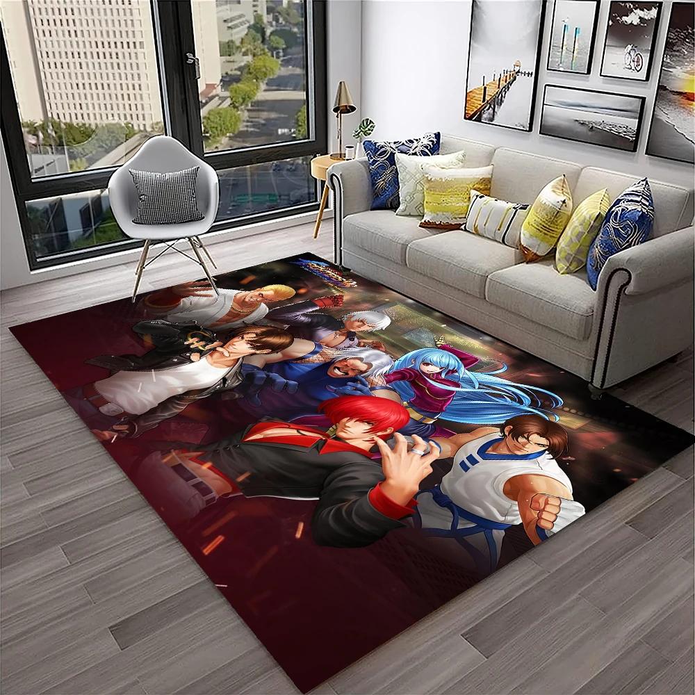 3D Retro Game King of Fighters Gamer Carpet Rug for Home Living Room Bedroom Sofa Doormat Decor,kids Area Rug Non-slip Floor Mat