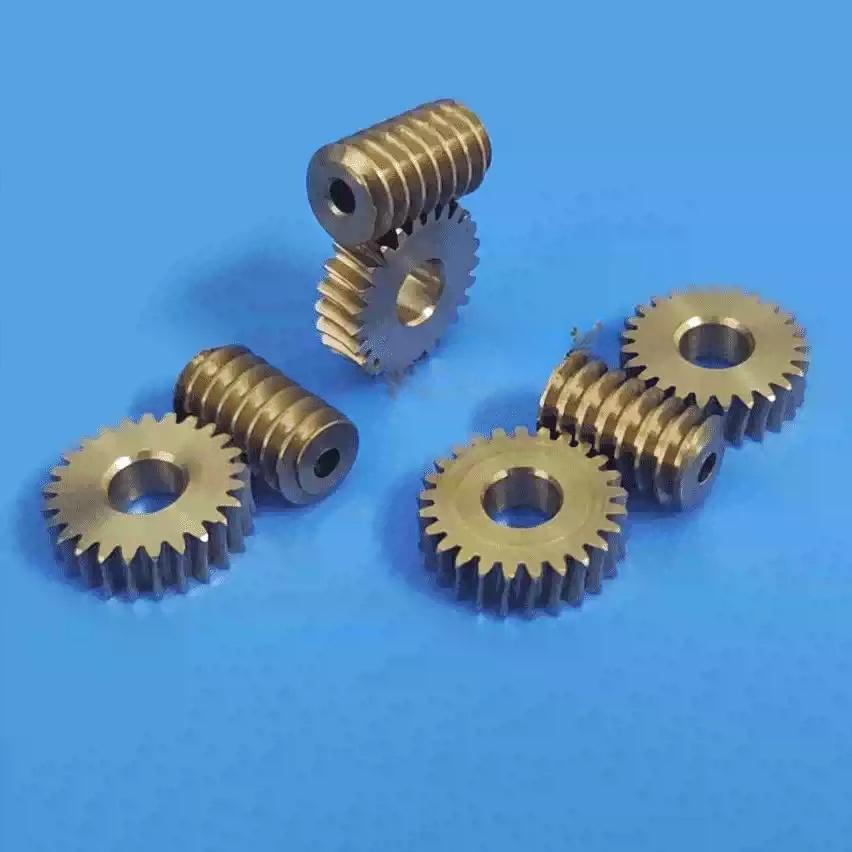 Micro Worm Gear and Worm Wheel Set, Ratio 1:25, Module 0.5 Worm Bore 5mm for RC Models and Precision Machinery