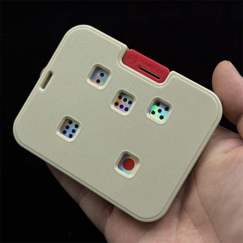 

5-Hole Dice Fidget Slider – Push-Pop Sensory Toy for Stress Relief & ADHD Focus, Pocket-Sized EDC Gadget for Anxiety Relief & Hand Stimulation брудно-білий