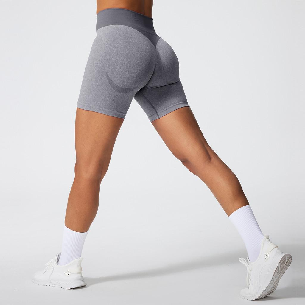 Seamless Peach Hip Yoga Shorts For Women With Breathable Fabric For Gym And Running Exercises