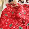 Christmas Throw Blanket Flannel Winter Holiday Bed Blanket Warm Fuzzy Plush Blanket Cozy Xmas Tree Stocking Throw for Sofa Couch