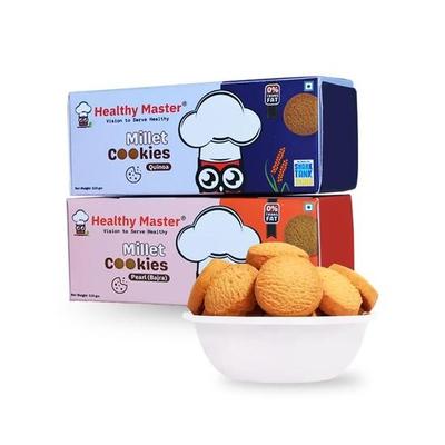 Healthy Master Gesund & Nährstoffreiche Kekse Doppelpack | Quinoa-Kekse 120 g | Perlen-Kekse 120 g