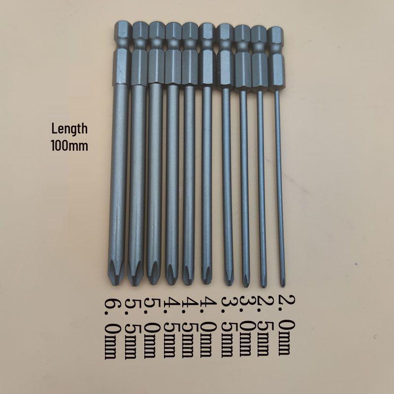 Strong Magnetic S2 Alloy Steel Phillips Screwdriver Bit, 1/4" Single-Head, Extended for Electric/Air Screwdrivers, Model PH012