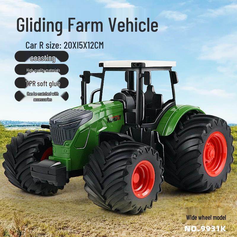 Electric Remote-Control Alloy Tractor & Harvester Toy for Kids