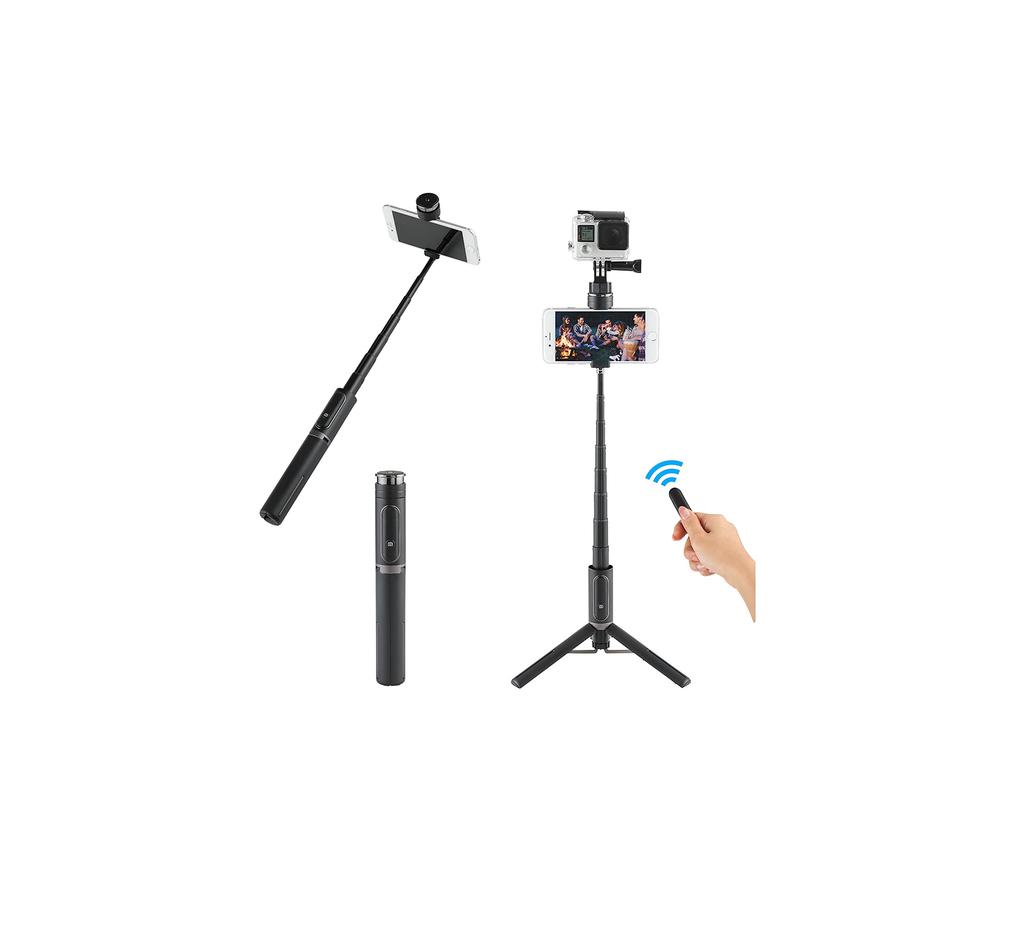 Velbon Coleman Selfie Tripod with Wireless Remote and Camera Compatible with iPhone Android Model Selfie Mini Table Tripod for Web Conferencing