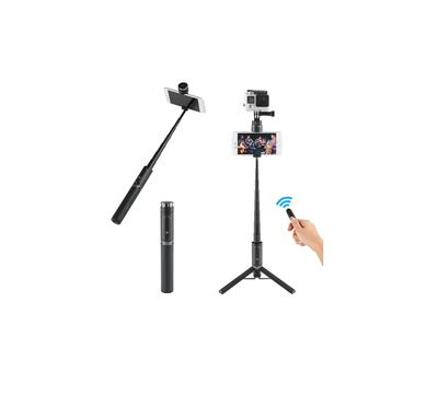 Tripé Selfie Velbon Coleman com Controle Remoto Sem Fio e Câmera Compatível com iPhone Android Modelo Tripé de Mesa Selfie Mini para Videoconferência