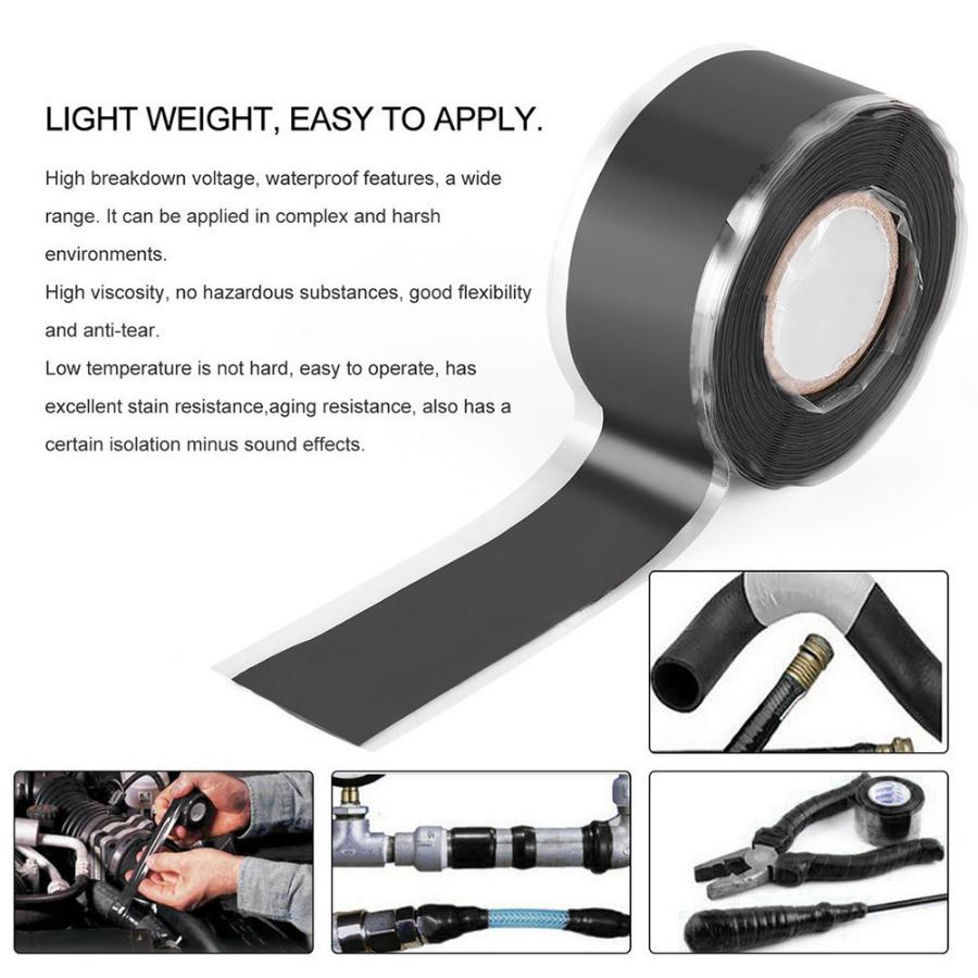 1pc Strong Waterproof Tape Stop Leaks Seal Repair Tape Performance Self-fluxing Silicone Tape Adhesive Insulating Duct Tapes