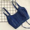 Trendiges Jeans-Crop-Top mit Kreuzträgern - Sexy Sommer-Mode für Damen