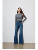 JOCORBEI Supermodel Four-Way Stretch Women's Mid-High Waist Micro Flare Slim Jeans