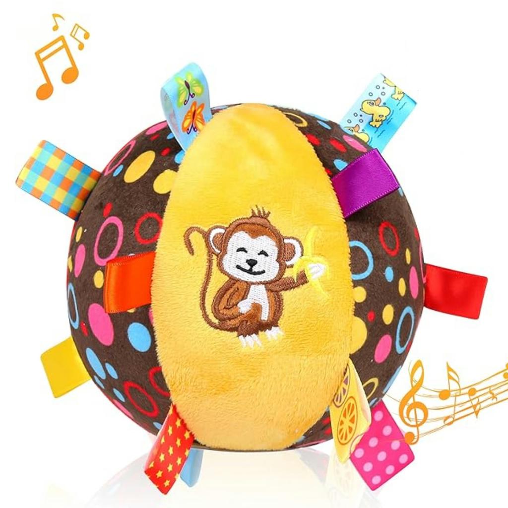 Sensory Ball Baby Toy, Musical Plush Soccer Ball for Toddler,Learning Sensory Interactive Stuffer toy,birthday gift