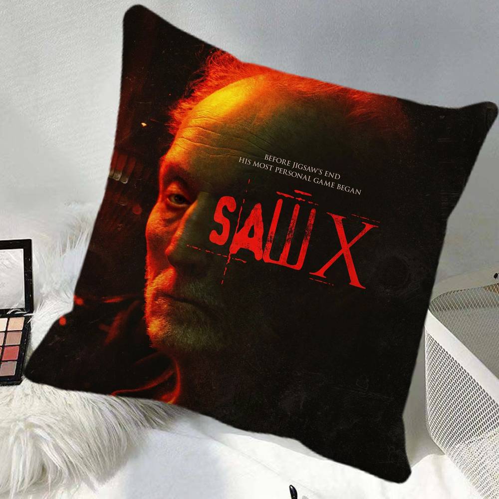 Horror Movie SSaw Pillow Case Square Pillow Bedroom Sofa Leisure Comfort Cushion Car Home Decoration