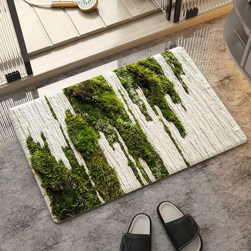 Non-Slip 3D Stereo Diatom Mud Bathroom Mat: Quick-Dry, Water-Absorbent, Wear-Resistant Floor Mat for Toilet & Entrance