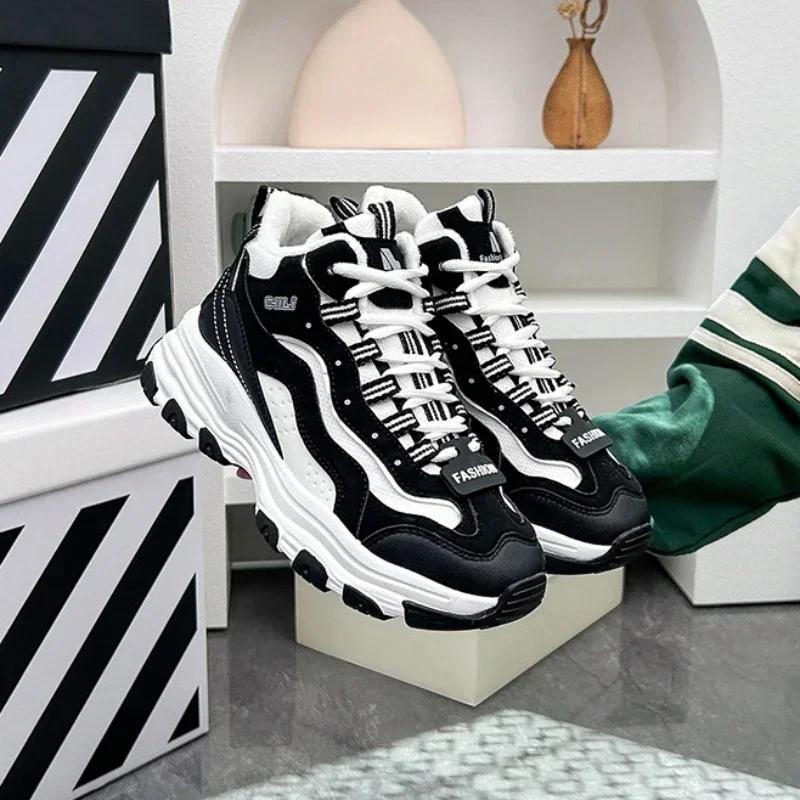 Fashion Lace-up Sneakers Shoes for Woman New In With Laces Large Size Warm High Quality Women's Sports Snow Boots Comfrtable Protective