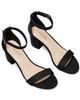 Frühling 2026 Sandalen mit klobigem Absatz und offenen Zehen - Europäisch-Amerikanischer Stil mit einzelnem Riemen und Schnalle