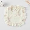 Ruffle Baby Drool Bibs: Pure Cotton Printed Lace Bibs